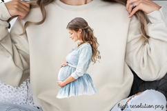 Mothers Day Pregnant Sublimation PNG Product Image 1