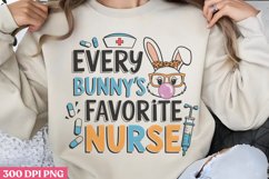Every Bunny&#039;s Favorite PNG, Retro Nurse Easter Sublimation P Product Image 1