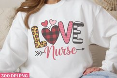 Love Nurse PNG, Valentine Nurse Sublimation PNG Product Image 2