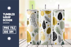Abstract Shapes And Leaves Tumbler Wrap Sublimation Product Image 1