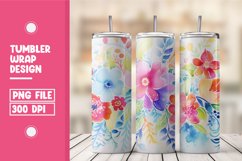 Watercolor Floral Patterns Tumbler Warp Design Product Image 1