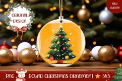 Gold Christmas Ornament PNG, Christmas Tree Ornament Design Product Image 1