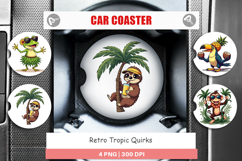 Car Coaster Retro Tropic Quirks Product Image 1
