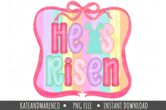 He is Risen PNG | Girl Easter PNG | Preppy Easter PNG Product Image 1