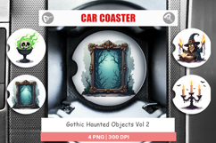 Car Coaster Gothic Haunted Objects Product Image 1