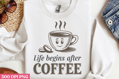 Retro Funny Coffee Quotes Sublimation PNG Product Image 2