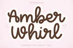 Amber Whirl - Handwritten Script Font Product Image 1