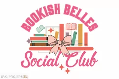 Coquette Book SVG Book Lover Social Club SVG T-shirt Design Product Image 1