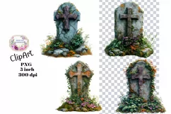 Halloween, Tombstone, Fall, Ephemera, PNG, Clipart Product Image 1