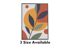 Geometric Leaf Abstract Modern Embroidery Design Product Image 1