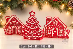 Gingerbread Christmas Village SVG design Product Image 2