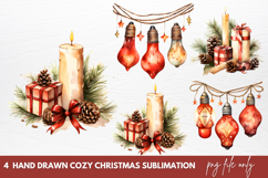 Hand Drawn Cozy Christmas Sublimation Christmas Clipart Product Image 1
