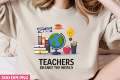 TEACHERS CHANGE THE WORLD PNG, Teacher Sublimation Bundle PN Product Image 2