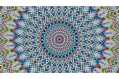 Abstract textured luminous multicolored Kaleidoscope mandala Product Image 1