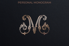 M Monogram Logo, Elegant Initial Monogram Product Image 1