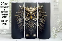 3D Owl Tumbler Sublimation Wrap | 3D Tumbler wrap Product Image 1