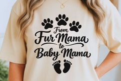 From Fur Mama To Baby Mama Svg, Pregnancy Announcement Svg. Product Image 2