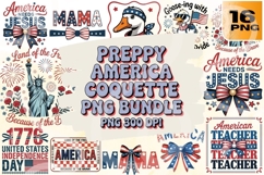 Preppy America Coquette PNG Bundle 16 Product Image 1