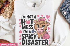 I&#039;m Not A Hot Mess, PNG, Funny Animal Sublimation PNG Product Image 2