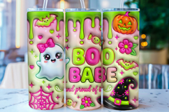 Kawaii Halloween Skinny Tumbler Wrap Product Image 1