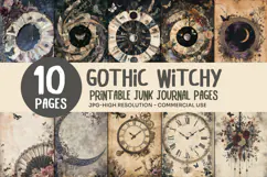 Gothic Moon Magic Junk Journal Pages Product Image 1