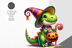 Halloween clipart, Dinosaur clipart, Kids Halloween Product Image 1