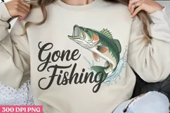 Gone fishing PNG, Fishing Sublimation Product Image 1