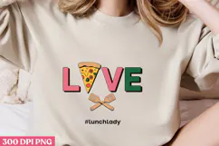 LOVE #lunchlady PNG, Lunch Lady Sublimation PN Product Image 2