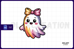 Coquette Halloween Ghost PNG Design Product Image 1