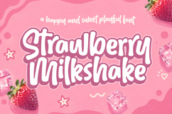 Strawberry Milkshake - Cute Fonts Product Image 1