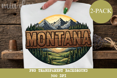 Montana State PNG, Vintage Big Sky Country Elk Sublimation Product Image 1