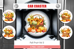 Car Coaster Fall Fruit Product Image 1