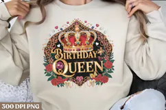 Birthday queen PNG, Birthday Sublimation PNG Product Image 1