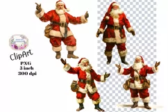 Christmas, Santa, Ephemera, PNG, Junk Journal, clipart Product Image 1