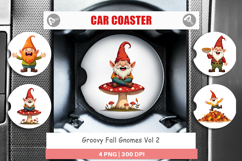 Car Coaster Groovy Fall Gnomes Product Image 1