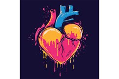 Bold Paint Splash Heart Design Product Image 2