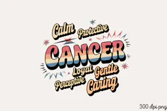 Cancer PNG, Zodiac Graffiti Sublimation PNG Product Image 2