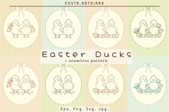 Easter and Spring 8 pre made cute ducks arts &amp; pattern Product Image 1