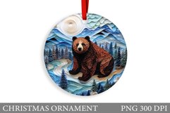 Bear Christmas Ornament. Quilling Bear Christmas Ornament Product Image 1