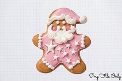 Pink Christmas Gingerbread Clipart Bundle PNG Product Image 2