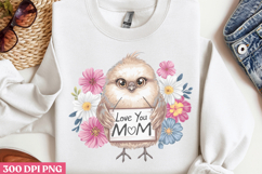 Love you mom PNG, Cute Animals Mothers Day Clipart PNG Product Image 2