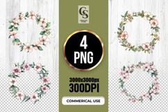 Vintage Lace Rose Heart Frame Clipart Sublimation PNG Product Image 1