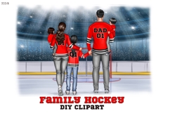 Hockey Family clipart: &quot;HOCKEY CLIPART&quot; Hockey jerseys PNG Product Image 1