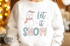 Let It Snow Png, Retro Christmas Snowman Svg, Holiday Vibes Product Image 1
