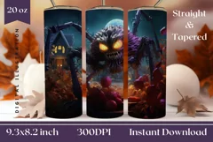 3D Halloween Monster Tumbler Wrap, Halloween Tumbler Wrap Product Image 1