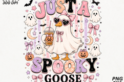 Just A Spooky Goose Cute Pink Halloween SVG Product Image 2