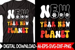 New Year New Planet Retro design Product Image 1