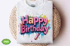 Happy Birthday PNG Design Sublimation | Happy Birthday Product Image 1