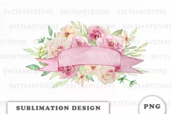 Watercolor flowers bouquet PNG Product Image 1