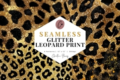 Seamless Glitter Leopard Print Digital Paper Product Image 1